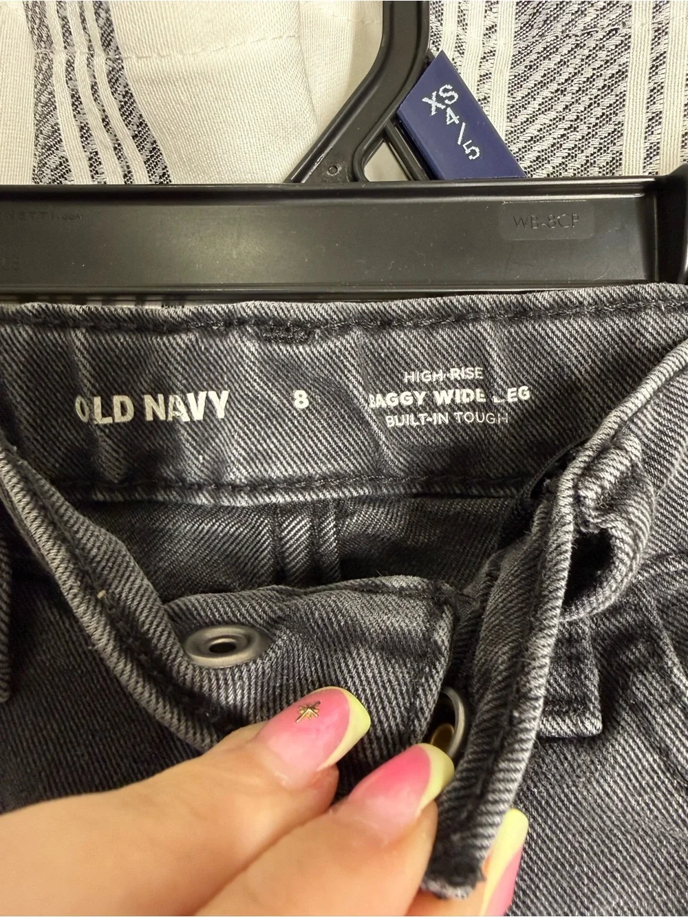 Old Navy Kids Black Gray Wash Wide-Leg Jeans